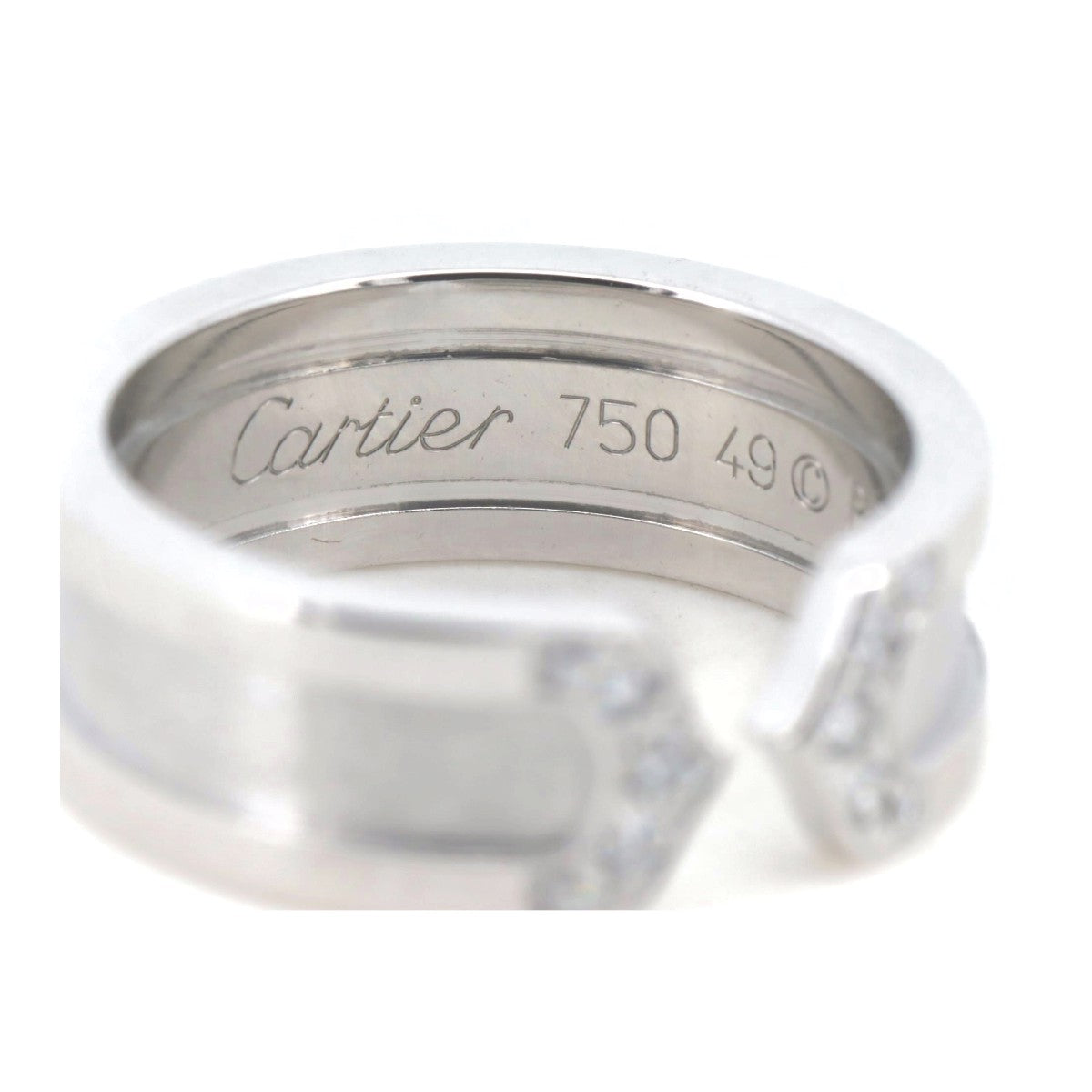 Cartier C2 Diamond Ring K18 White Gold