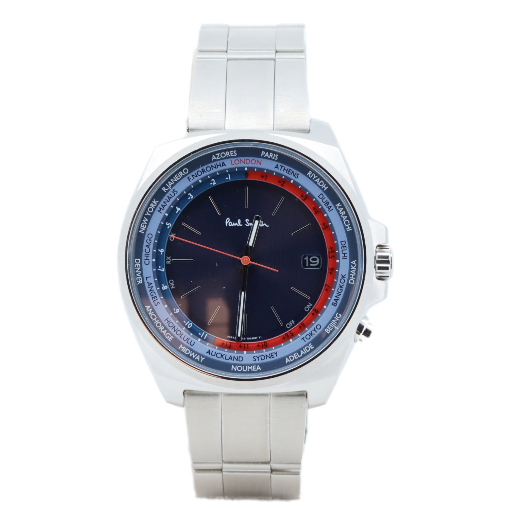 Paul Smith Solar Men's Watch Closed Eyes World Time