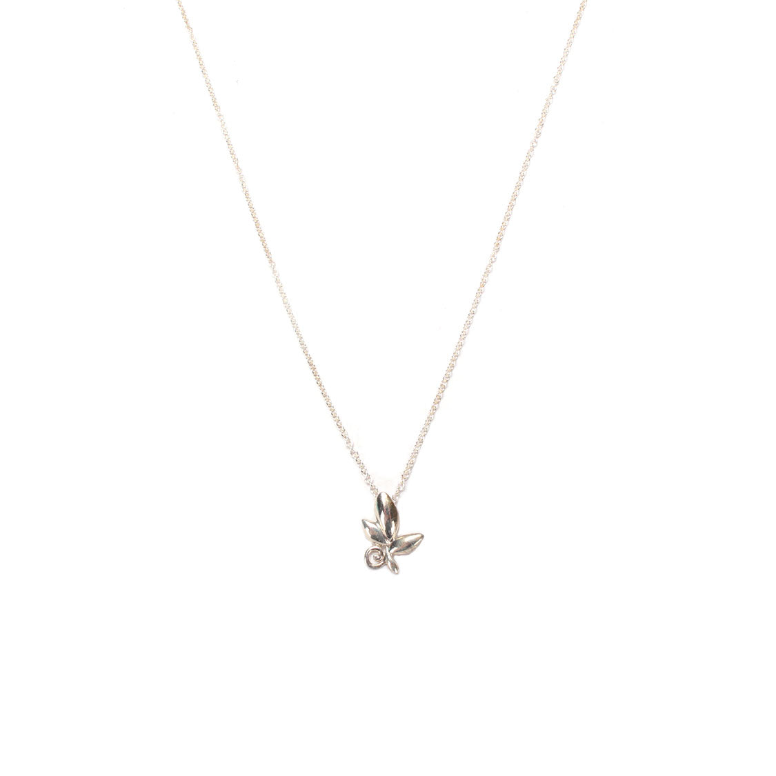 Silver Olive Leaf Necklace