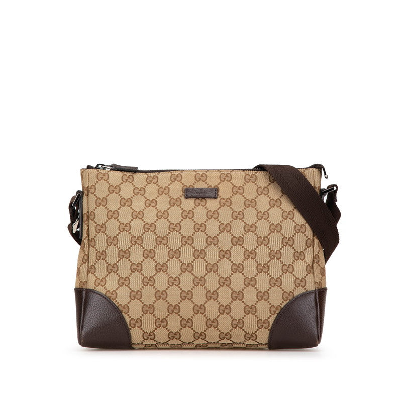 Gucci GG Canvas Leather Shoulder Bag 114273