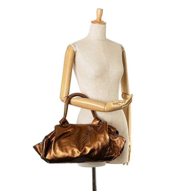 Loewe Anagram Nappa Aire Leather Handbag Gold