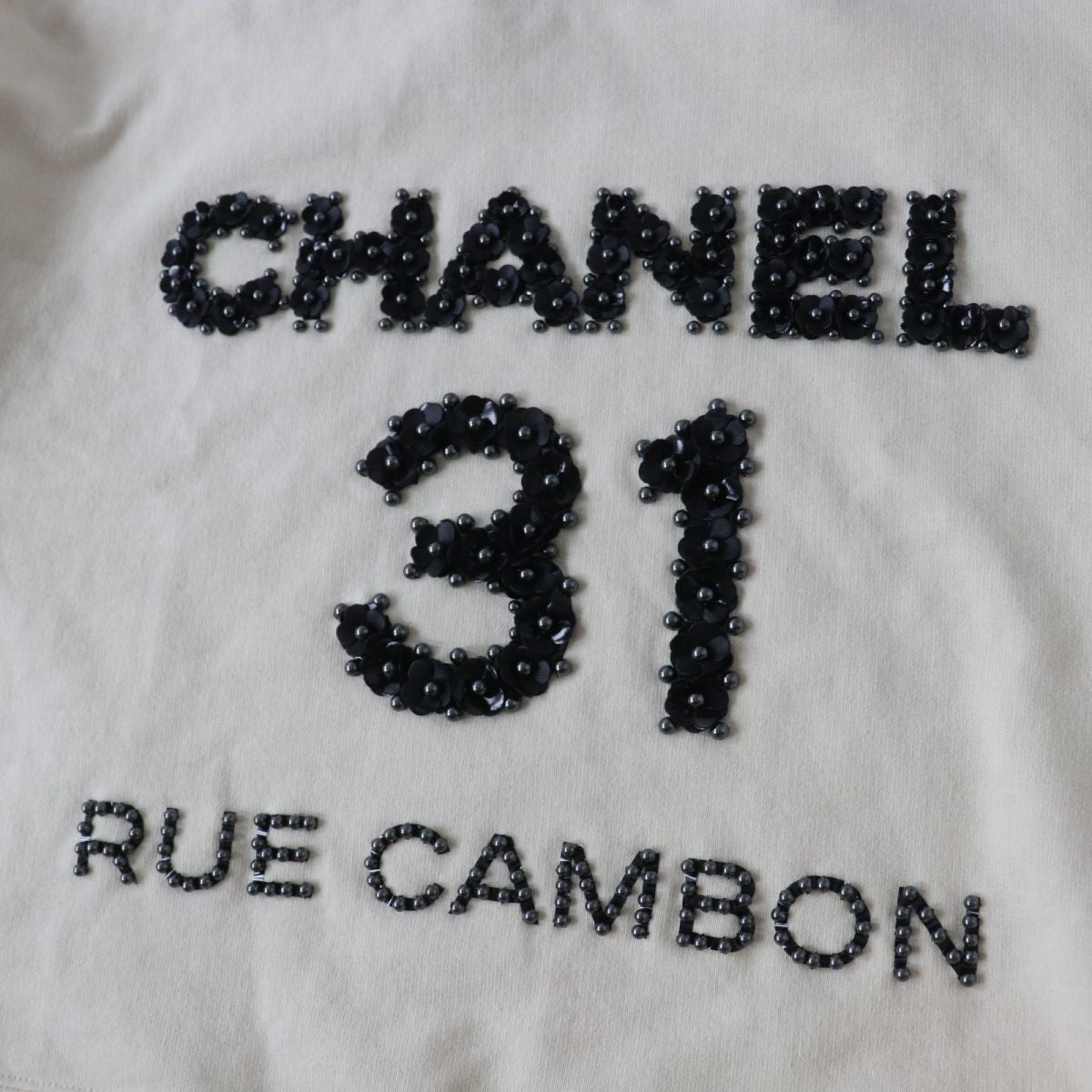 CHANEL XS Sweatshirt P64788 Ecru Women