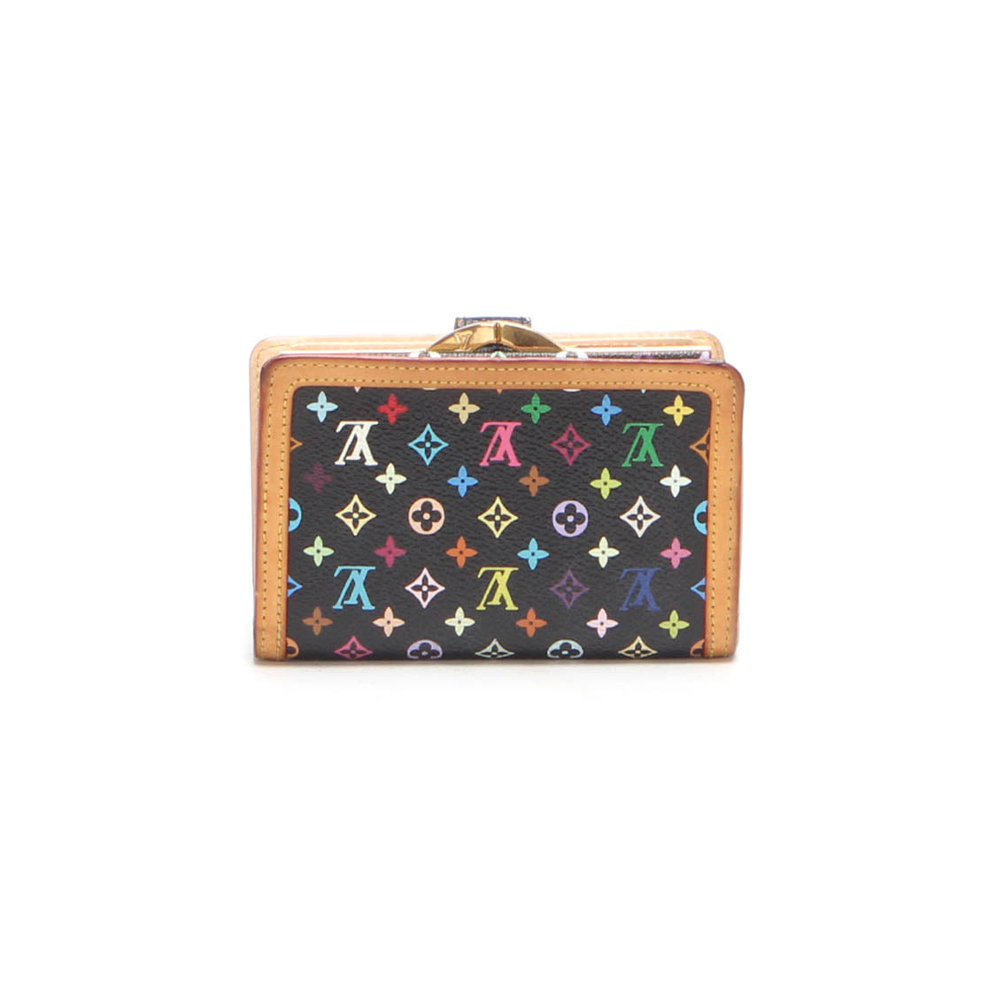 Louis Vuitton Monogram Multicolor French Purse Leather Short Wallet in Good Condition