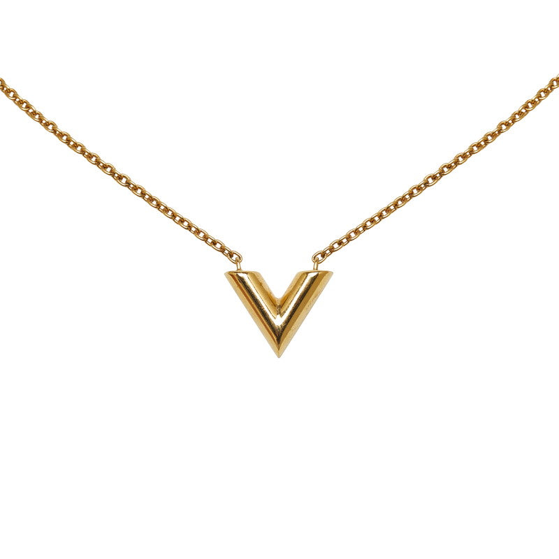 Louis Vuitton Essential V Necklace M61083 Gold Plated in Very Good Condition