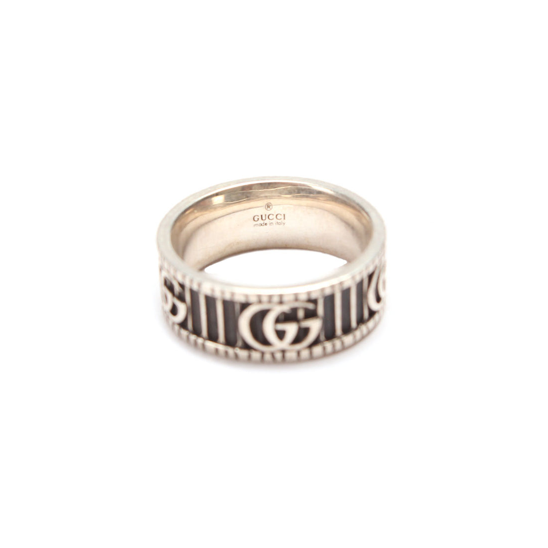 Gucci GG Band Ring Metal Ring in Great Condition