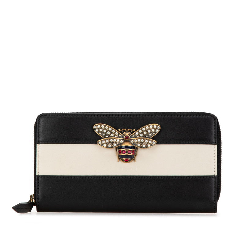 Gucci Queen Margaret Bee Leather Wallet