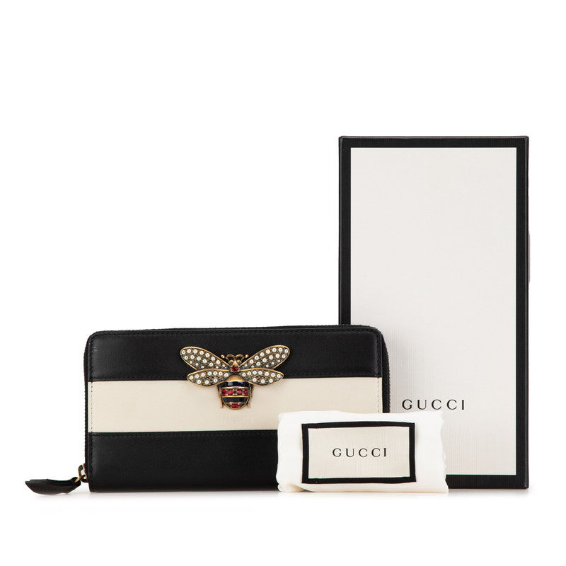 Gucci Queen Margaret Bee Leather Wallet