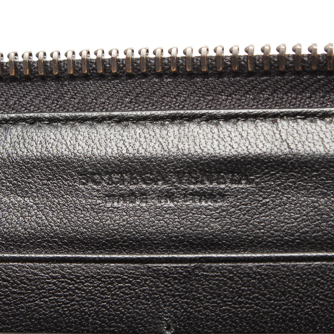 Intrecciato Leather Zip Wallet