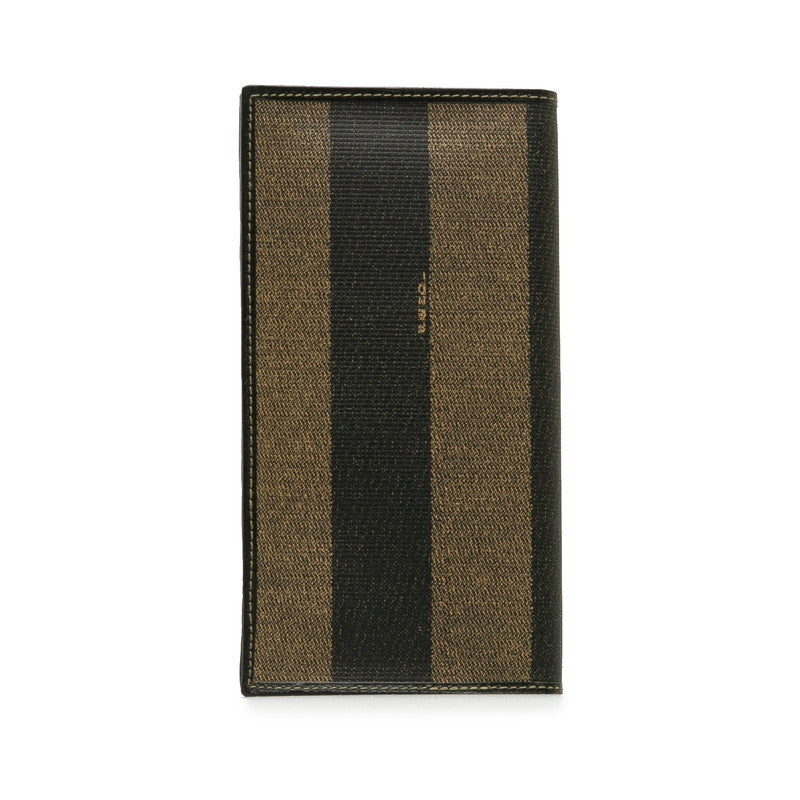 Fendi Pequin Bifold Wallet Khaki Black PVC Leather