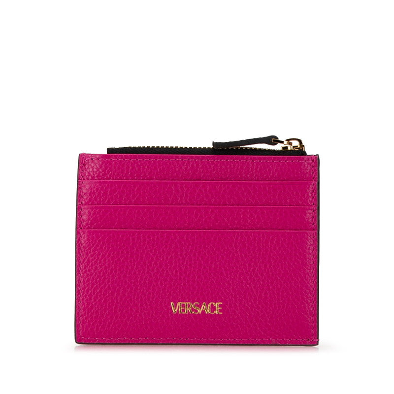 Versace Virtus Bicolor Leather Card Coin Case