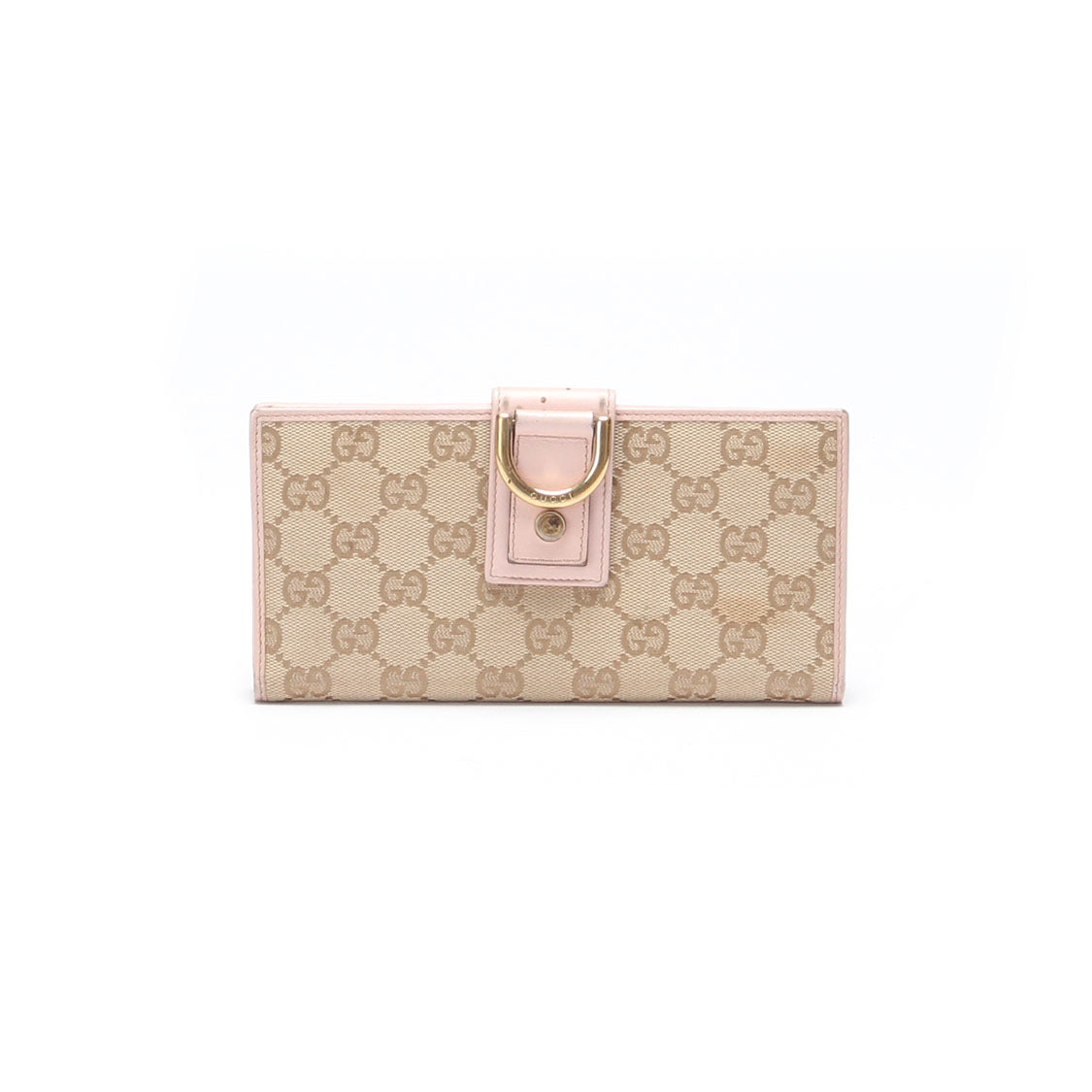 Gucci GG Canvas Abbey D-Ring Long Wallet Canvas Long Wallet 141412 in Very Good Condition