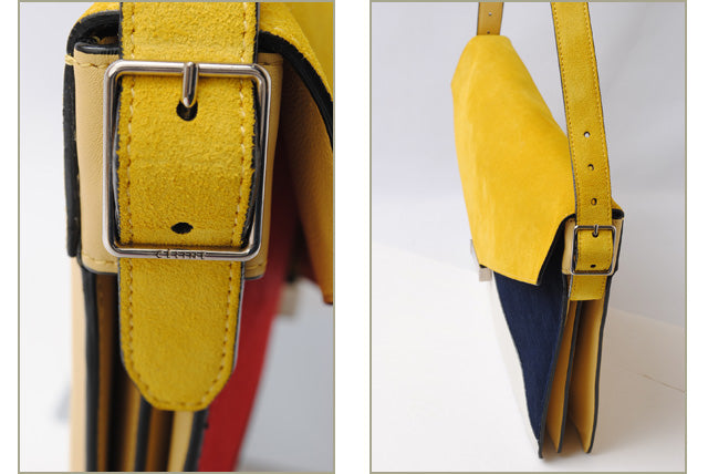 Celine 2way Shoulder/Clutch Bag 171953 Yellow