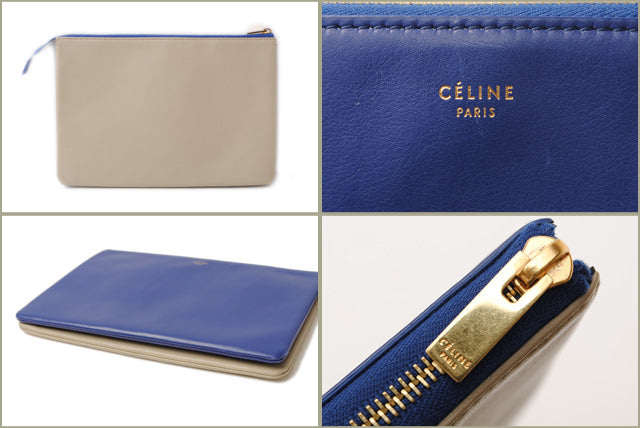 Celine Lambskin Bicolor Clutch Bag