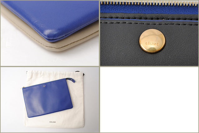 Celine Lambskin Bicolor Clutch Bag