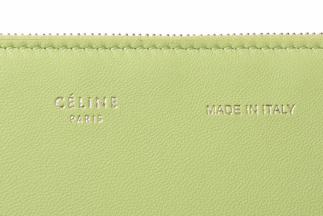 Celine Lambskin Clutch Bag/iPad Case Light Green