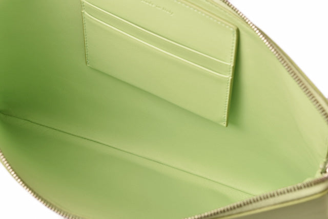 Celine Lambskin Clutch Bag/iPad Case Light Green