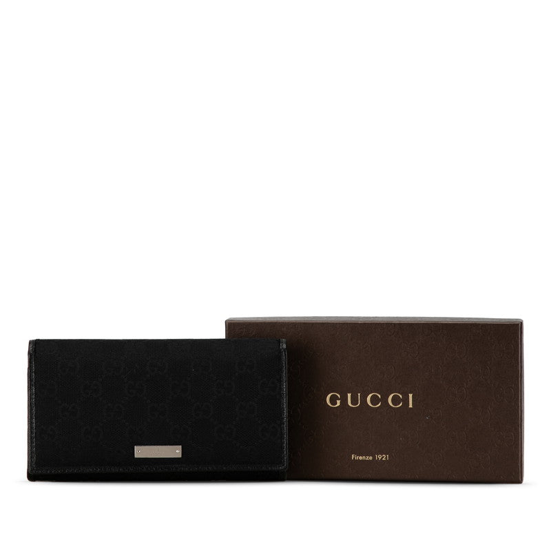 Gucci GG Canvas Leather Long Wallet 244946 in Very Good Condition