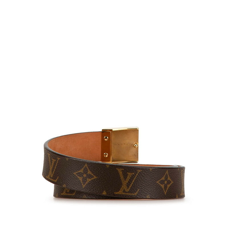 Louis Vuitton Monogram Belt M6800 Brown Gold