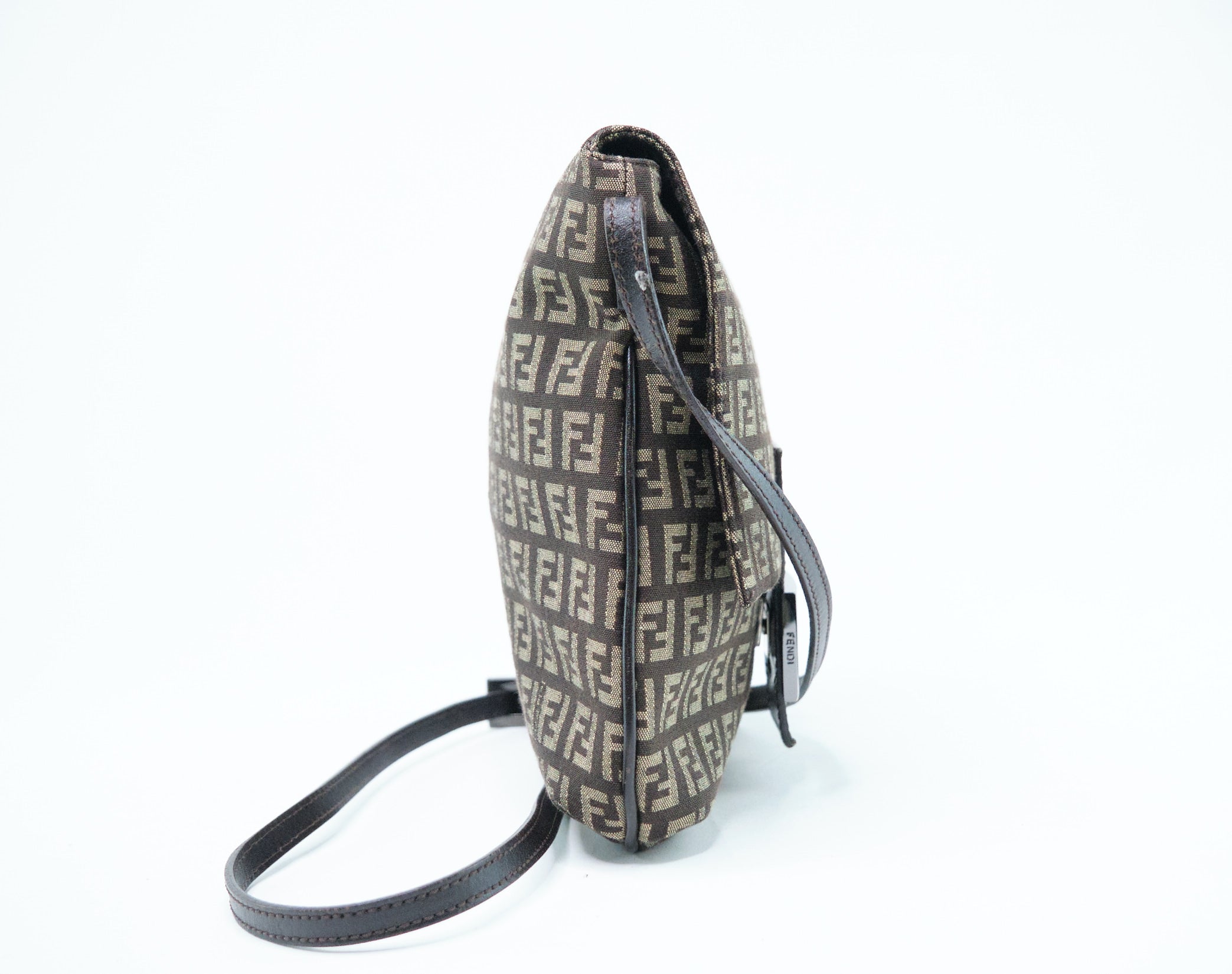 Fendi Zucchino Canvas Crossbody Bag Canvas Crossbody Bag in Very Good Condition