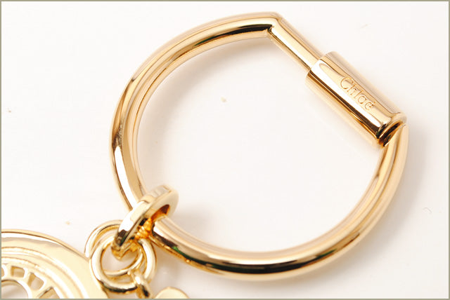 Chloe Brass Clover Motif Keychain/Keyring