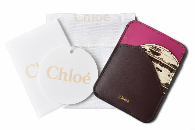 Chloe Leather Card Holder CHC19AP300B46079