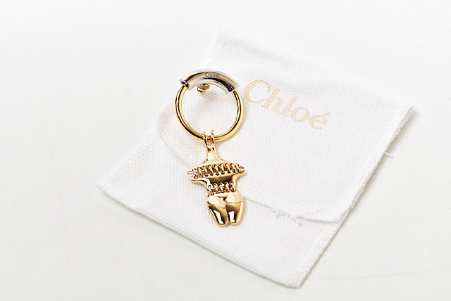 Chloe Metal Earrings Single Ear Clip/Stud Gold/Silver in Pristine Condition