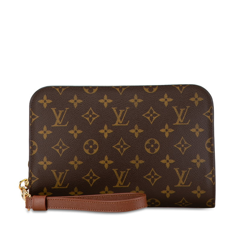 Louis Vuitton Monogram Orsay Clutch Bag M51790 Brown PVC Leather in Great Condition