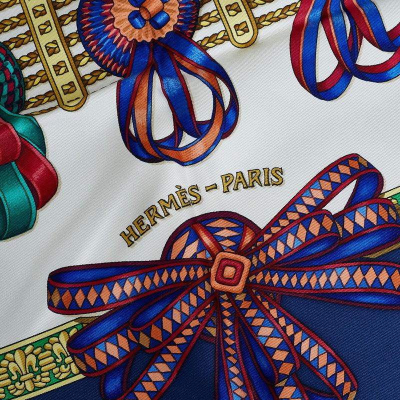 Hermes Silk Scarf 90cm Horse Ribbon in Very Good Condition