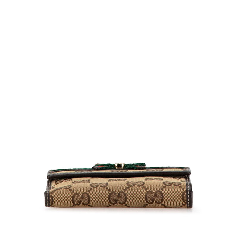 Gucci GG Canvas Bifold Wallet Ribbon