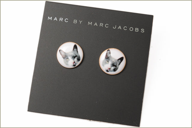 MARC BY MARC JACOBS Jet Set Pets Cat Earrings M0002714 in Pristine Condition