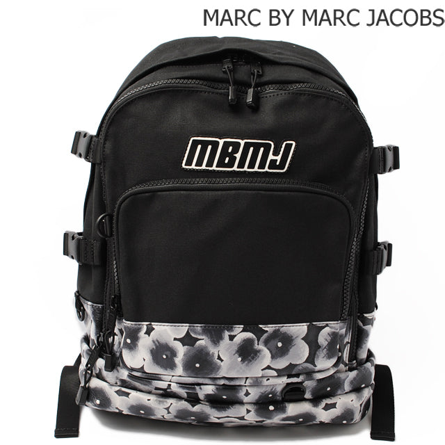 Marc Jacobs Canvas/Print Leather Backpack M0004005 in Pristine Condition