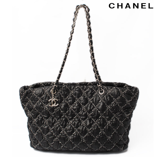 Chanel Quilted Chain Shoulder Bag Paris-Biarritz Black/Silver