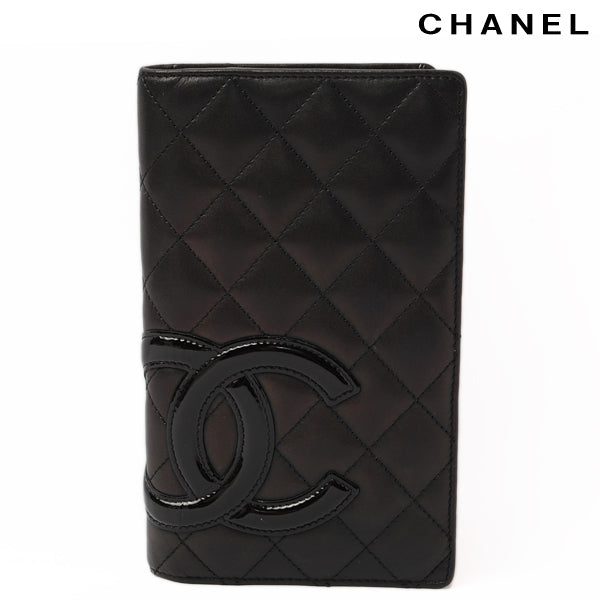 Chanel Cambon Line Leather Long Wallet A26717 in Great Condition