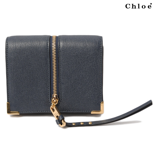 Chloe Leather Folding Wallet 3P0077-733 in Pristine Condition