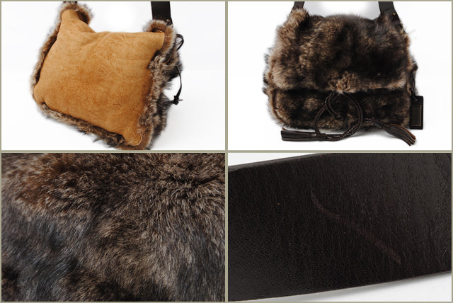 Dolce & Gabbana Reversible Fox Fur Leather Handbag