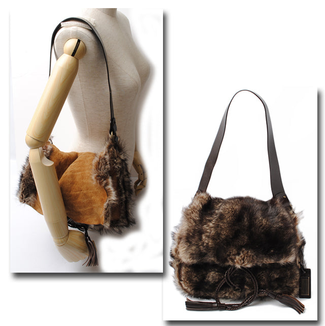 Dolce & Gabbana Reversible Fox Fur Leather Handbag