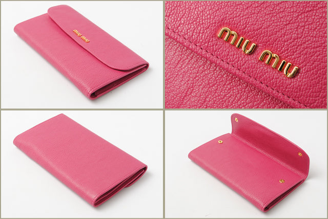 Miu Miu Leather Long Wallet 5M1420