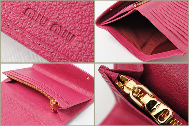 Miu Miu Leather Long Wallet 5M1420