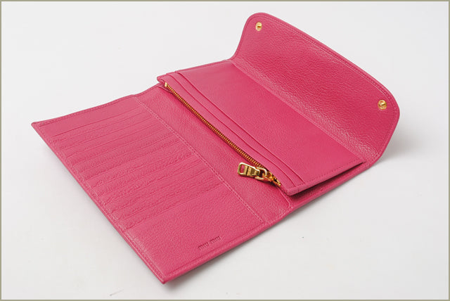 Miu Miu Leather Long Wallet 5M1420