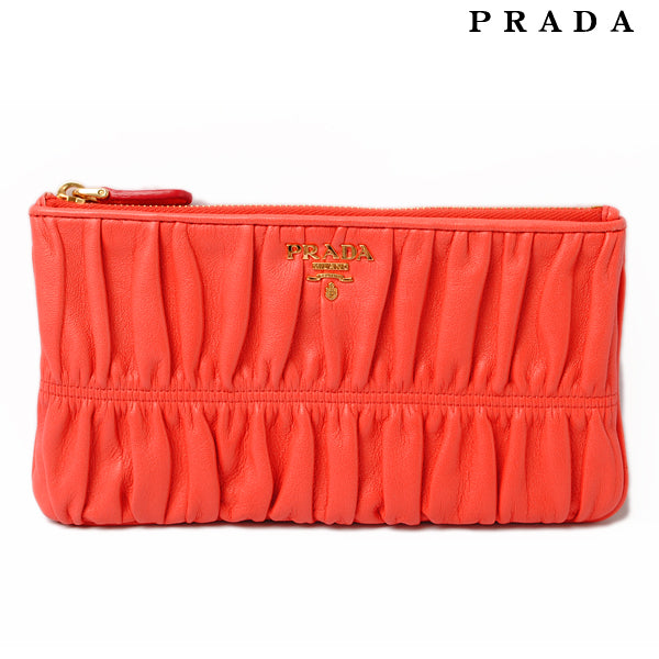 Prada Lambskin Flat Pouch/Cosmetic Pouch 1M1152 in Pristine Condition