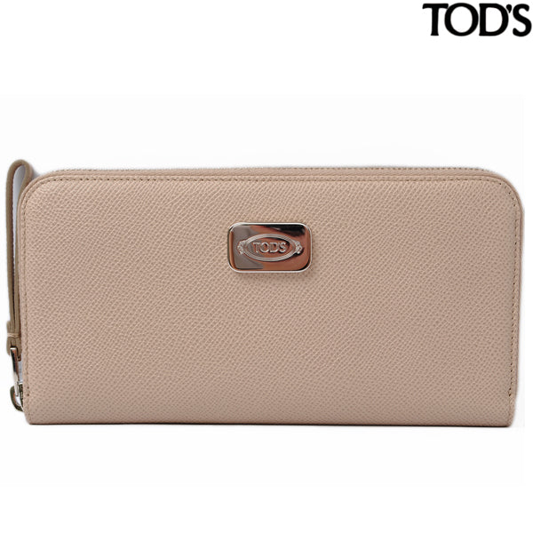 Tod's Beige Leather Long Wallet