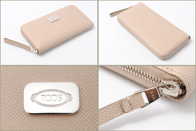 Tod's Beige Leather Long Wallet