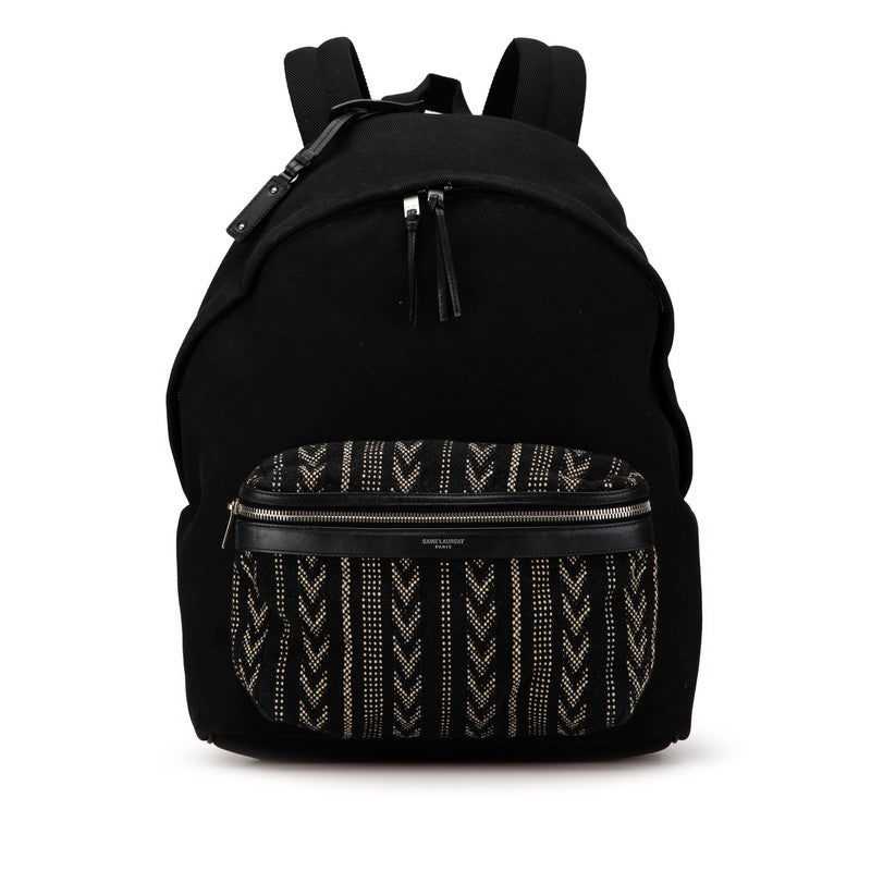 Saint Laurent Canvas Leather Backpack