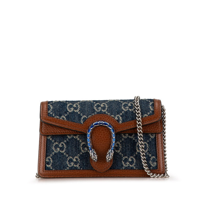 Gucci Dionysus Denim Leather Chain Shoulder Bag