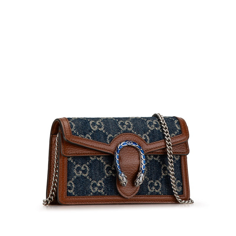 Gucci Dionysus Denim Leather Chain Shoulder Bag