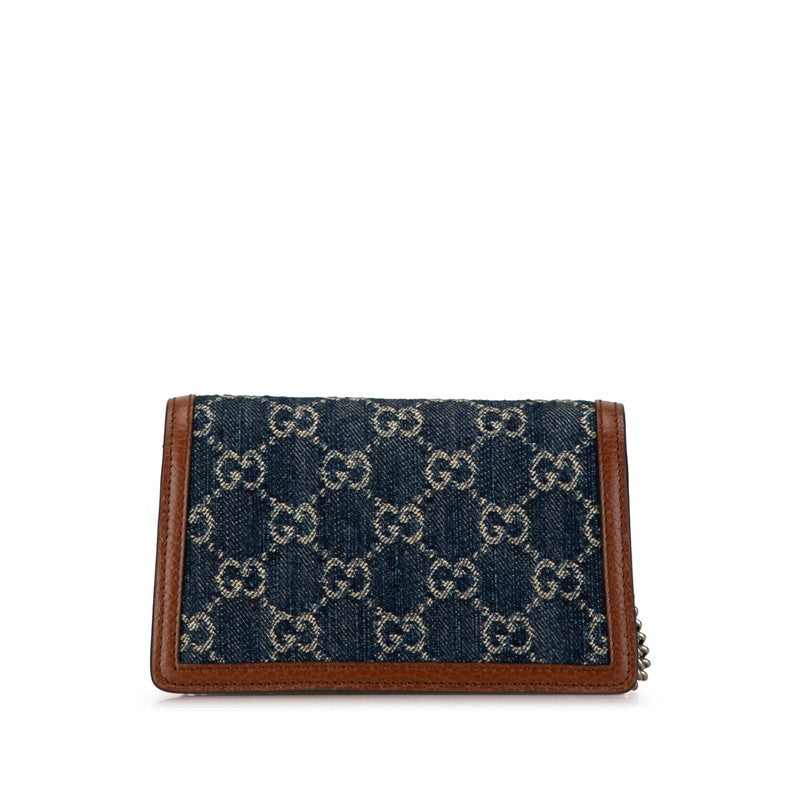 Gucci Dionysus Denim Leather Chain Shoulder Bag