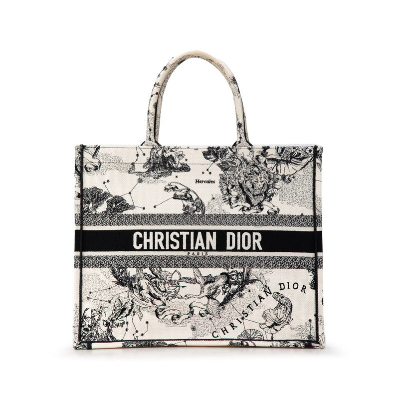 Dior Canvas Zodiac Embroidery Book Tote