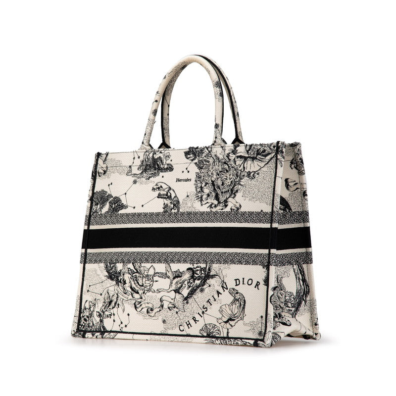 Dior Canvas Zodiac Embroidery Book Tote