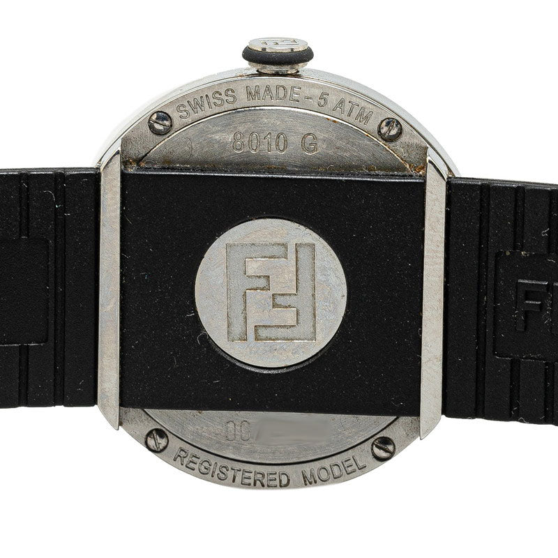 Fendi Stainless Steel Rubber Quartz Watch 8010G