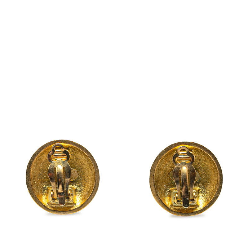 Chanel Vintage Coco Mark Earrings Gold